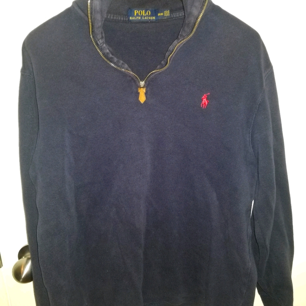 POLO SWEATER HALF ZIP UP SIZE MEDIUM